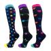 Zlyj 3 pairs compression stockings for women men (20-30mmhg) compression socks Compression socks stockings compression running socks for sports flight b l