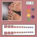 Buy Rainbow Press On French Tip Fake Toenails - Glossy Pink Acrylic Toe Nails with Colorful Designs for Women - Buy Online on GoSupps.com