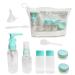 Ronoza travel set 9 pieces of travel bottles for filling travel bottles set travel bottles for shampoo lotion flushing shower gel travel set Cosmetics Leer travel cosmetics container travel size containers