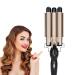 Hair Waver Curling Iron 3 Barrel Curling Iron Wand Hair Curler Waver Crimper Hair Styling Tool for or Short Hair Styling (US22mm)