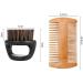 YMZ Men's Double Sided Beard Comb & Shaving Brush Set - Premium Grooming Tool for Stylish Beards | International Shipping Available - Buy Online on GoSupps.com