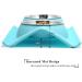 UPSKY Double Dog Cat Bowls - Premium Stainless Steel No-Spill Resin Feeder for Cats & Small Dogs (Sky Blue) - Buy Online on GoSupps.com