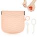 Silicone Retainer Case Portable Braces Case with Vent Holes Slim Portable Orthodontic Dental Retainer Box for Women Men Kids Travel Suitable for Aligner Denture Mouth Guard Pink
