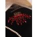 Kercisbeauty Red Crystal Beads Hair Comb for Wedding Brides Bridesmaid Special Occasion Women and Girls Hair Accessories Collection - Buy Online on GoSupps.com