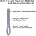 Stainless Steel Sword and Rectangle Nail Files - 2 Pack with Diamond Grit 100/180/240 - Non Slip Handle - for Natural and Acrylic Nails - Buy Online on GoSupps.com