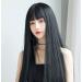 Trendy Hair Clips Wig Lady Black Long Hair Soft Girl Realistic Headwear Japanese Air Temperament Facial Half And Wig One Size Black - Buy Online on GoSupps.com