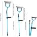 Foldable Axillary Crutches with Arm Support Lightweight Aluminum Alloy Tube Adjustable Crutches for Elderly and Recovered People Warm as Ever - Buy Online on GoSupps.com