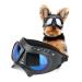 SLDPET Dog Sunglasses for Small Breed Dog Goggles Dog UV Glasses Windproof Snowproof for Long Snout Dogs Mask with Soft Frame Adjustable Straps for Small/Medium Dogs Puppy (Black with Blue Lens)