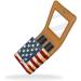 Travel Lipstick Organizer Case - Portable Makeup Bag with Mirror | Vintage American Flag Print - Buy Online on GoSupps.com