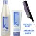 Salerm KERATIN SHOT Maintenance SHAMPOO & Deep Impact Plus Conditioner Mask DUO SET Anti Frizz Smoothing & Natural Keratin (W/Sleek Comb) (500 ml (18 oz) + 200 ml (6.9 oz) DUO KIT) 2 Piece Set - Buy Online on GoSupps.com