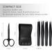 5 in 1 Stainless Steel Tweezers Set for Precision Hair Removal - Includes Eyebrow Scissors - Black Tweezers for Ingrown Hair, Splinters - Buy Online on GoSupps.com
