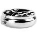 Black & White Checkered Flag Mini Round Pill Box | 3 Compartment Pill Organizer | Travel-Friendly Medicine Case for Home & Office - Buy Online on GoSupps.com