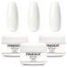 PEACECOLOR 3PC 8G White Acrylic Powder Set Professional for Quick Acrylic Nail Extension Acrylic Nail Kit Long-Lasting Nail Carving No Nail Lamp Needed DIY Nail Art at Home Gifts for Women Girls XA-47