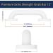 Evekare Premium Extra Strength 12 Grab Bar for Bathtubs & Showers | Stainless Steel White | ADA Compliant Handle for Elderly & Disabled - Buy Online on GoSupps.com