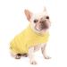 Docio dog sweater - soft and warm t -shirt dog spring clothes coat cat sweater for small dogs cats yellow l l (1 Pack) yellow