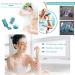 Lohang Exfoliating Back Scrubber Set - 3 Pcs Mud Cleaning Loofah Sponge, Exfoliator Gloves, and Back Brush Washer for Unisex Massage SPA - Blue - Buy Online on GoSupps.com