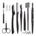 BOYI Eyebrow Grooming Kit for Women and Men 9 in 1 Eyebrow Kit Including: Eyebrow Razor Facial Razors Eyebrow Comb Eyebrow Scissors Tweezers Eyebrow Pencil Eyebrow Brush Lash Brush