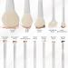 Rownyeon 12pcs White Grey Makeup Brush Set - Professional Synthetic Brushes for Foundation, Blending, Powder, Blush, Concealer, and Eyeshadow - With PU Leather Roll - Buy Online on GoSupps.com