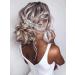 Unsutuo Crystal Bride Wedding Hair Comb Silver Leaf Bridal Hair Accessories Rhinestone Hair Pieces for Women and Girls