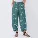 YOUMETO Women's Green Linen Cotton Cropped Pants - XXL | High Waist Casual Summer Capris - Buy Online on GoSupps.com
