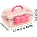 Girl Hair Accessories Organizer - Hair Clip Storage Box | Multipurpose Three-Layer Organizer with Handle for Nail Hair Accessories Sewing Supplies Makeup Art Supply Lvtfco Large Macaron Pink - Buy Online on GoSupps.com