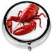 Shop Glutton Shrimps Round Pill Box - 3 Compartment Portable Travel Medicine Organizer | Decorative Mini Pocket Holder for Vitamins & Tablets - Buy Online on GoSupps.com