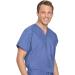 Landau Unisex V-Neck Reversible 1 Pocket Scrub Top 7502 & Drawstring Pants 7602 Medical Uniforms Scrub Set Medium Top & Medium Pants Ceil Blue - Buy Online on GoSupps.com