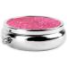 Sparkling Pink Glitter Pill Box - Portable 3 Compartment Metal Organizer for Vitamins & Travel | Cute Pill Case for Purse & Pocket - Buy Online on GoSupps.com