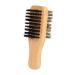 Fomiyes 1st double-sided beard brush Christmas gifts gift for men cleaning brush men gifts hairdressing oil head brush beard-shampoo brush cosmetics pigs mane crested yellow 11.5x3.7x4.4cm