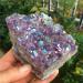 Natural Crystal Rough Rainbow Natural Aura Angel Amethyst Crystal Cluster Plating Titanium Coating Quartz Vug Gemstone Flower