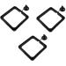 Zelerdo 3 Pack Aquarium Fish Feeding Ring Floating Food Feeder, Square Shape with Suction Cup, Black