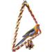Wontee Bird Triangle Rope Swing Colorful Perch Toy for Parrots - Ideal for Budgie, Parakeet, Cockatiel, Cockatoo - Medium Size - Buy Online on GoSupps.com