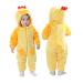 Doladola Baby Boys Girls Cartoon Animal Hooded Onesies Infant Pajamas Romper 18-24 Months Chick