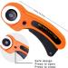 45mm Rotary Fabric Cutter with Safety Lock and 10 Replacement Blades - Ideal for Quilting, Sewing, Arts, and Crafts - Buy Online on GoSupps.com