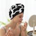 Buy Cow Print Microfiber Hair Towel | Soft Absorbent Quick Dry Wrap for Long Curly Hair - Buy Online on GoSupps.com