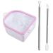 3 in 1 Professional Nail Soaking Bowl, Soak Off Gel Polish Remover Bowl Manicure Bowl for Acrylic Nails with Cuticle Peeler and Pusher for Salon Home Nail Art, Universal for Both Hands (Pink)