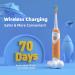 WHITOP ED07 Sonic Electric Toothbrush for Kids - Rechargeable, 3 Modes, Wireless Charging, Smart Timer - Orange - Buy Online on GoSupps.com