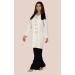 Professional Fitted Women's Lab Coat - Beige, Small - 38 Long, 5 Pockets - Ideal for Medical & Science Use - Buy Online on GoSupps.com