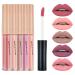 Matte Liquid Lipstick Set - Waterproof Mini Long-lasting Lip Gloss | Non-Feathering Cup Lipstick Gift Box - Beauty Makeup Set in Nude Palette - Buy Online on GoSupps.com