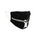 Bodico Cute Zipper Washable Cotton Reusable Kids Face Mask Black 1 count Black zipper Design 1 count (Pack of 1)