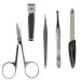 Claus's 5-Part Manicure Set with Etui - Nail Scissors Files Tweezers & More | Carbon & Stainless Steel | International Shipping - Buy Online on GoSupps.com
