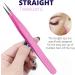 Tsolay Eyelash Tweezers Set - 4 Pack Stainless Steel Precision Tools for Lash Extensions - Pink Curved & Straight Tip - Buy Online on GoSupps.com