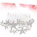 FRCOLOR Rhinestone Comb Hair Comb Rhinestone Hair Comb for Bridal rhinestone headpiece Bride Comb wedding headpiece for bride crystal ab rhinestones hair pearls Miss hair accessories alloy - Buy Online on GoSupps.com