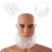 100 pieces of fleece protection for men beard network beard protection facial hair protection network mask breathable protection dust protection suitable for use fabric protection (white)