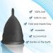 Blossom Menstrual Cup | Eco-Friendly & Reusable Silicone Cup - Say Goodbye to Tampons (Large Black - Buy Online on GoSupps.com