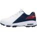 Fenlern Men's Golf Shoes - Lightweight Anti-Slip Outdoor Spiked Golf Shoes for Training (48 EU) - White & Dark Blue - Buy Online on GoSupps.com