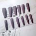 Bufenia Matt Pure Colorful Long Ballerina Press-On Nails - Purple Coffin Full Cover (24 Pieces) for Women & Girls - International Shipping Available - Buy Online on GoSupps.com