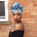 Leopard Print African Head Wraps - Pre-Tied Cotton Cap for Women and Girls (Pack of 2) - Buy Online on GoSupps.com