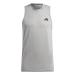 adidas Male Adult Train Essentials Feelready Training Tank Top T-Shirt (Sleeveless) L Medium Grey Heather/White/Black