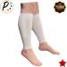 Premium White Footless Compression Shin Sleeves 20-30 mmHg - YKK Zipper Ideal for International Shipping - Buy Online on GoSupps.com